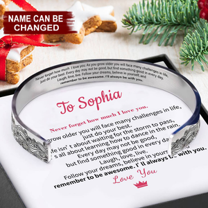I Will Always Be With You - Personalized Cuff Bracelet