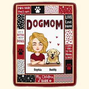 Dog Mom - Dog Dad - Personalized Blanket - Birthday, Loving, Funny Gift For Dog Mom, Dog Dad, Dog Owner, Dog Lover