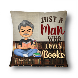 A Boy Who Loves Books Reading - Reading Gift - Personalized Custom Pillowcase