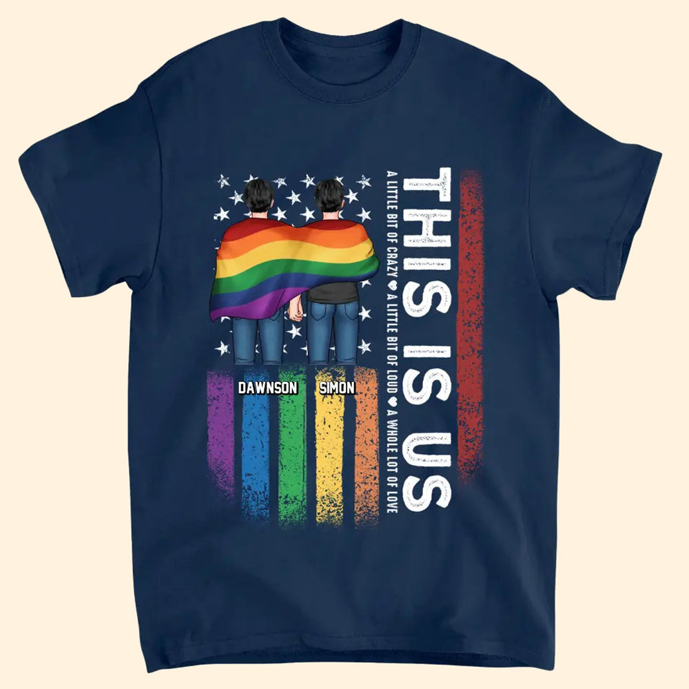 Personalized Custom T-Shirt - Pride Month, 4th Of July, LGBT, Anniversary Gift For Couple - This Is Us