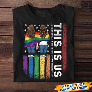 Personalized Custom T-Shirt - Pride Month, 4th Of July, LGBT, Anniversary Gift For Couple - This Is Us