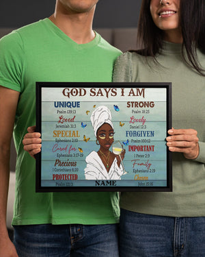 God Says I Am Horizontal Poster