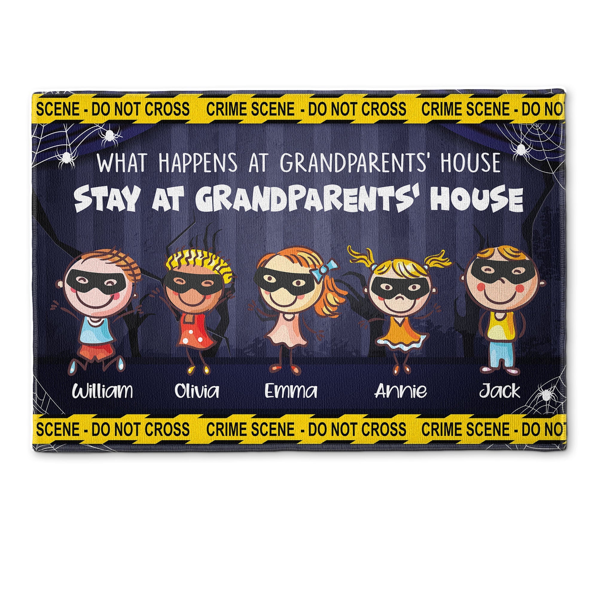 Grandkids Best Partners In Crime - Personalized Doormat  - Gift For Grandpa And Grandma