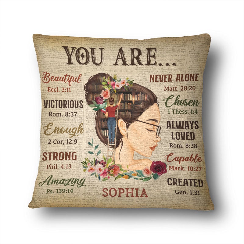 You Are Beautiful Victorious - Reading Gift - Personalized Custom Pillowcase