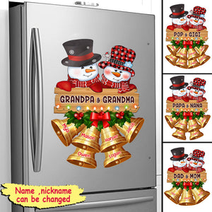 Customized Snowman Papa Nana Family Christmas Gift Xmas Sticker Decal