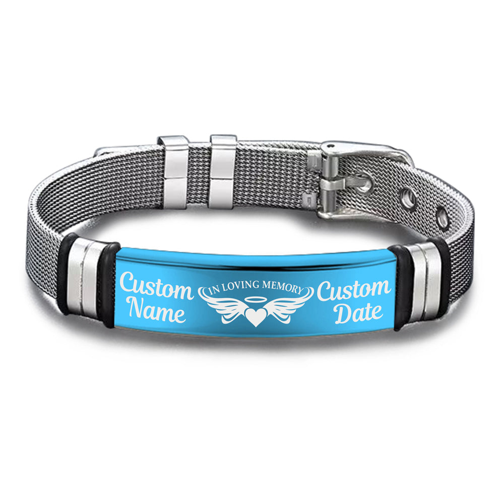 Personalized In Loving Memory Engraved Bracelet
