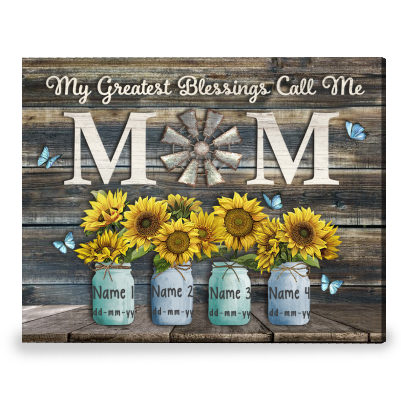 Personalized Gift For Mom My Greatest Blessings Call Me Mom Poster  Wall Art