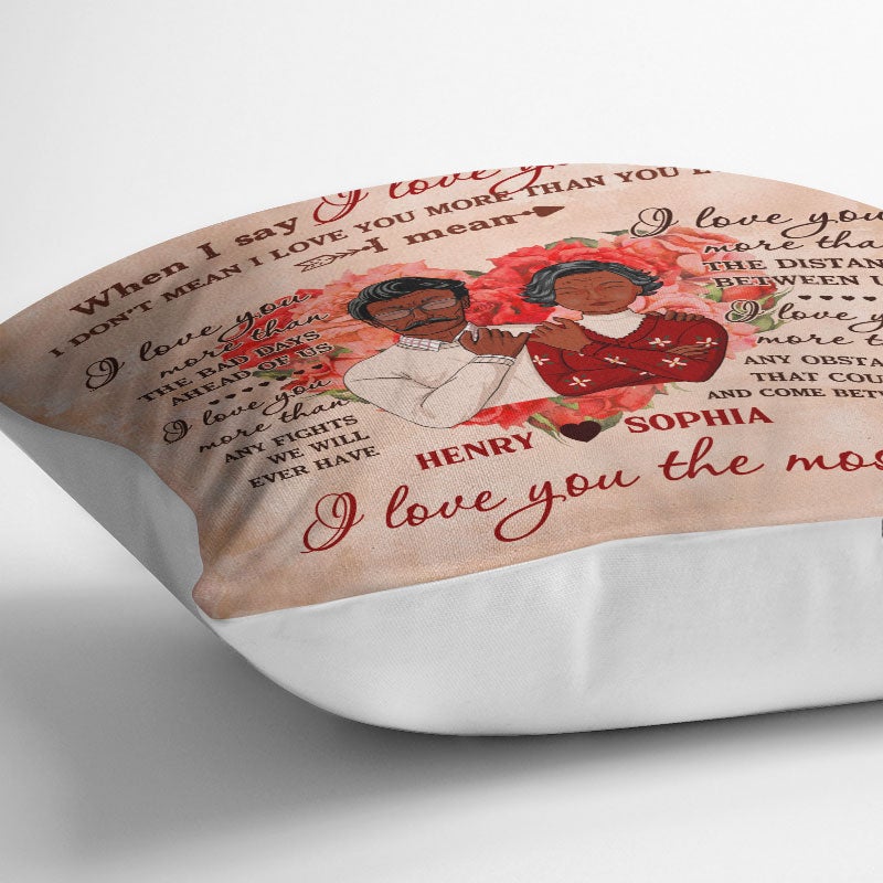 Couple I Love You The Most Husband Wife - Couple Gifts - Personalized Custom PILLOWCASE