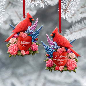 Personalized Cardinal Memorial Ornament, In Memory of A Life so Beautifully Lived