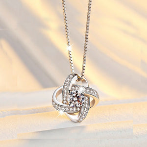 Personalized Necklace Gift For Badass Bestie Love Knot Necklace With Message Card And Box