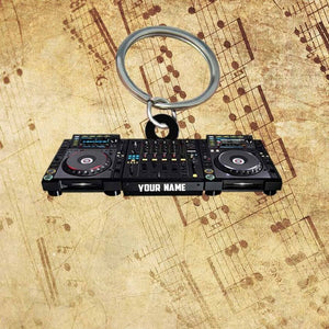 Personalized DJ Deejay Acrylic Flat Keychain