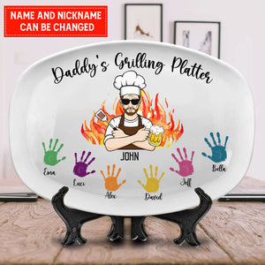 Daddy's Grilling Platter Personalized Gift For Grandpa Dad Papa