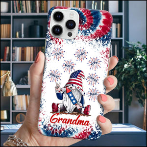 Grandma Firecracker Grandkids Independence Day Personalized Phone Case