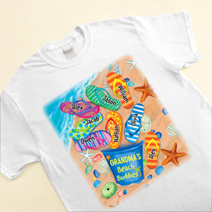 Nana's Beach Buddies Summer Flip Flop Personalized T-shirt