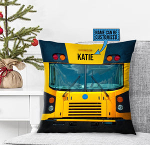 Personalized School Bus Head Customized Pillow