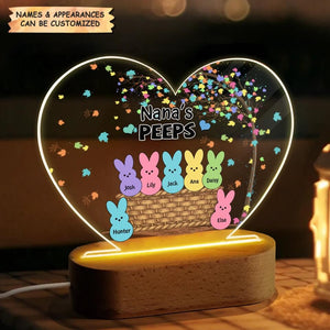 Personalized Acrylic LED Night Light - Gift For Grandma - Grandma's Peeps