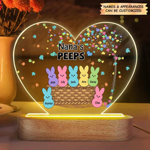 Personalized Acrylic LED Night Light - Gift For Grandma - Grandma's Peeps