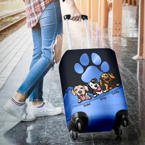 Personalized Dog Lovers  Multicolor Luggage Covers