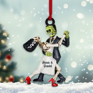 Personalized Skull Couple Ornament, Christmas Tree Decor