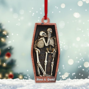 Personalized Skull Couple Ornament, Christmas Tree Decor