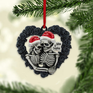 Personalized Skull Couple Ornament, Christmas Tree Decor