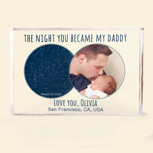 The Night You Became My Daddy - Personalized Rectangle Acrylic Plaque