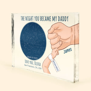 The Night You Became My Daddy - Personalized Rectangle Acrylic Plaque