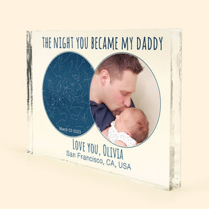 The Night You Became My Daddy - Personalized Rectangle Acrylic Plaque