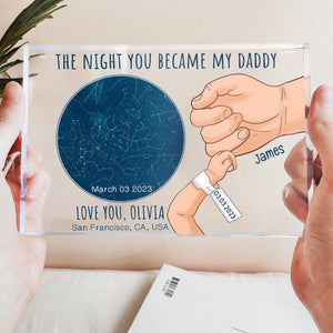 The Night You Became My Daddy - Personalized Rectangle Acrylic Plaque