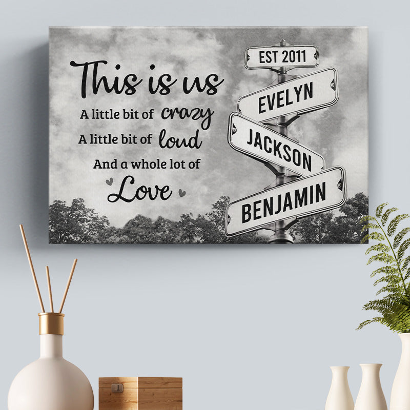 This Is Us, Full Of Love - Family Personalized Custom Horizontal Poster - Gift For Family Members