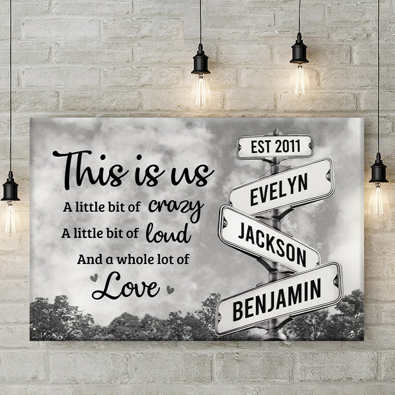 This Is Us, Full Of Love - Family Personalized Custom Horizontal Poster - Gift For Family Members