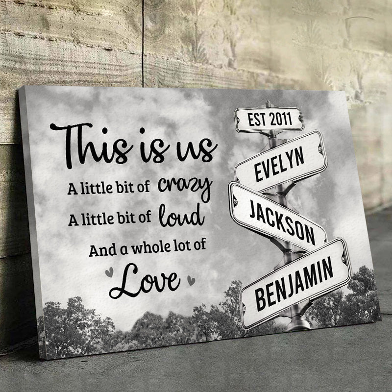 This Is Us, Full Of Love - Family Personalized Custom Horizontal Poster - Gift For Family Members