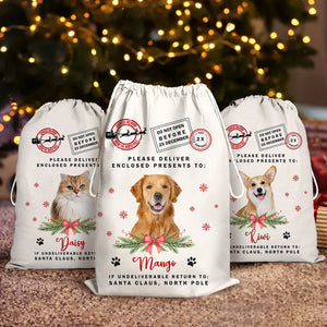 Personalised Christmas Santa Sack With Pet Photo, Christmas Bag, Gift For Dog Lovers