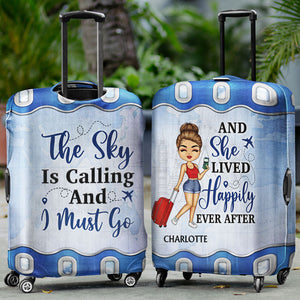 Just A Girl Who Loves Traveling - Gift For Traveling Lovers - Personalized Custom Luggage Cover
