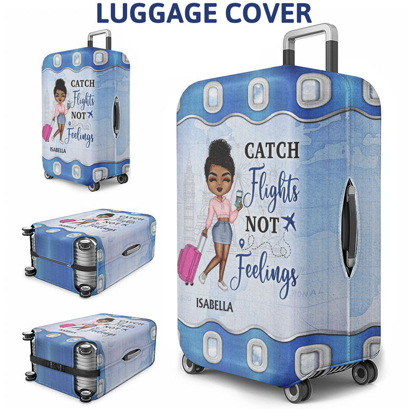 Just A Girl Who Loves Traveling - Gift For Traveling Lovers - Personalized Custom Luggage Cover