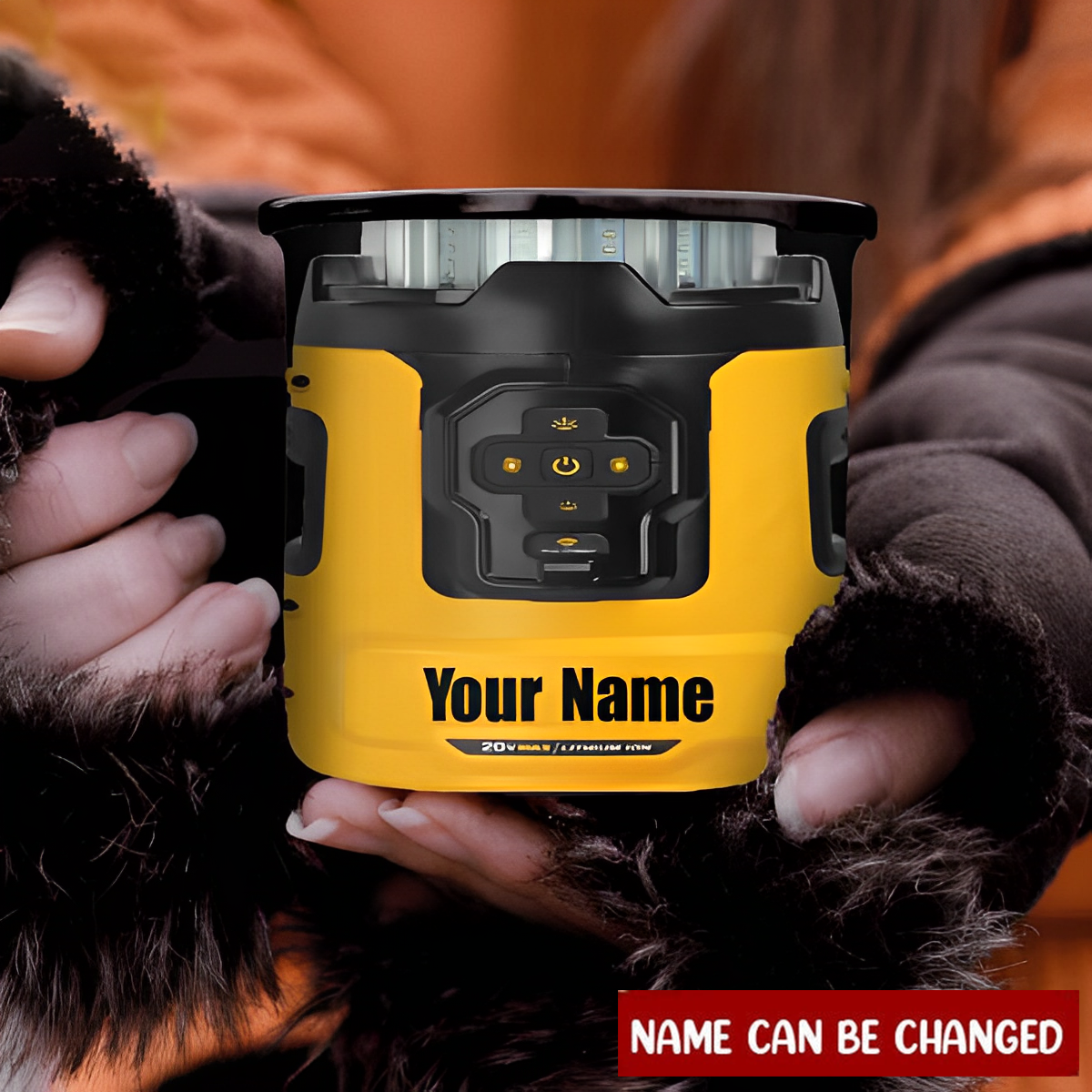 PERSONALIZED POWER TOOL STEEL MUG 12OZ 3D PRINTED OCT-MQ25