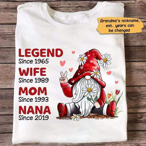 Legend Wife Mom Grandma Dwarf Personalized Shirt