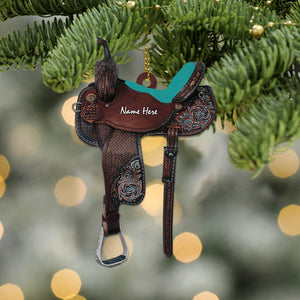 Personalized Horse Saddle Flat Acrylic Ornament For Horse Lovers Riding Horse Acrylic Ornament Hg98