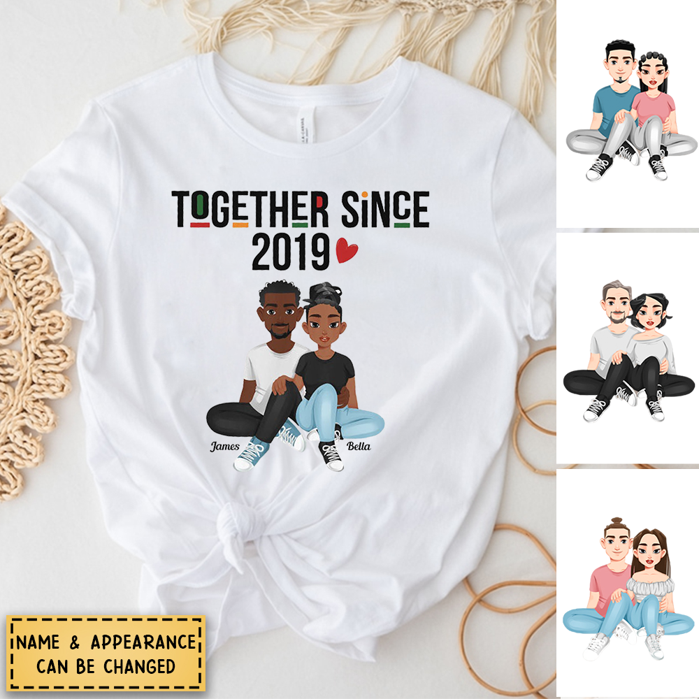 Together Since New Version - Personalized Matching Couple Shirts