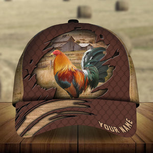 Premium Cracked Rooster Hats 3D Multicolored Personalized | Upriamy