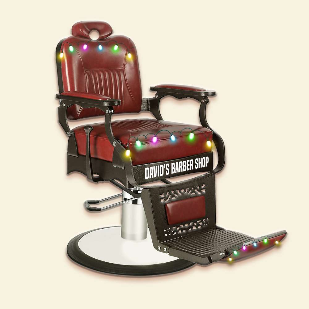 Barber Chair Personalized Christmas Ornament - Gift For Baber