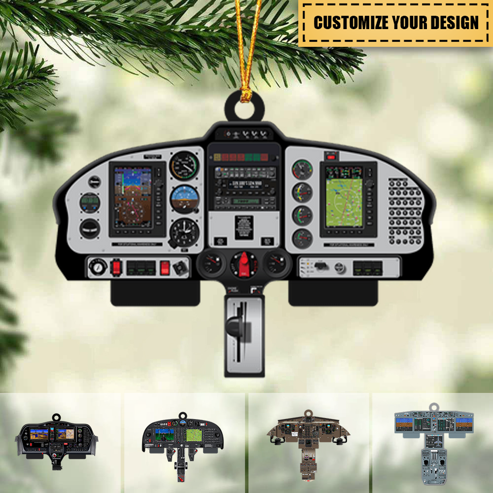 Personalized Christmas Aircraft Cockpit Ornament, Gift For Aircraft Lovers