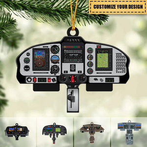 Personalized Christmas Aircraft Cockpit Ornament, Gift For Aircraft Lovers