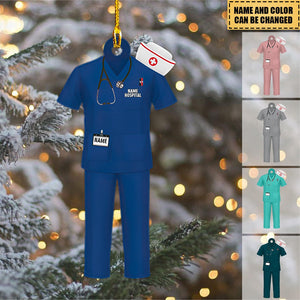 Nurse Uniform Ornament, Personalized Acrylic Ornament, Chirstmas Gift For Nurse
