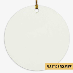 Moon And Butterflies Personalized Memorial Circle Ornament