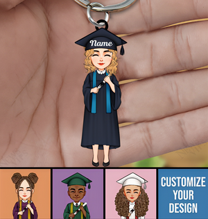 Personalized Girl Boy Graduation Acrylic Keychain - Gift for Graduate