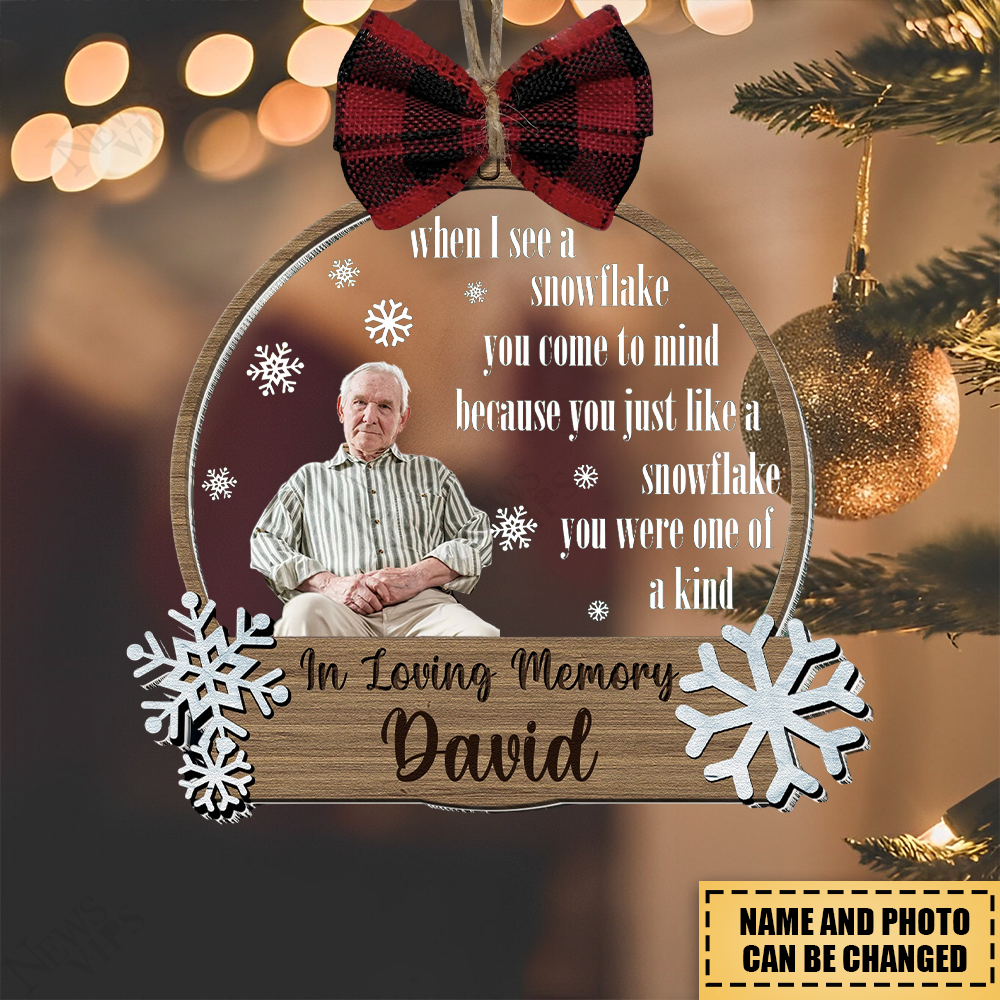 Gift to the people you miss the most - Personalized Christmas Ornament