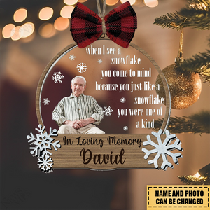 Gift to the people you miss the most - Personalized Christmas Ornament