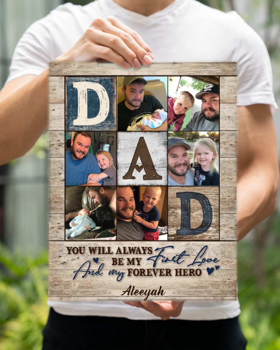 Dad Photo Collage Photo Poster, Personalized Gifts For Dad, Best Father’s Day Gifts