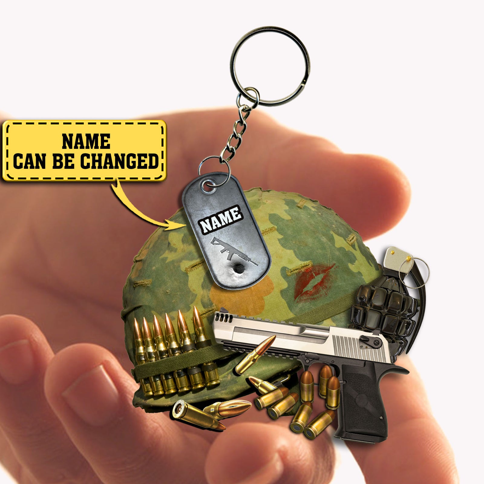 PERSONALIZED HELMET ACRYLIC KEYCHAIN